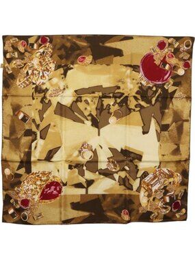CARTIER Scarf Silk Brown